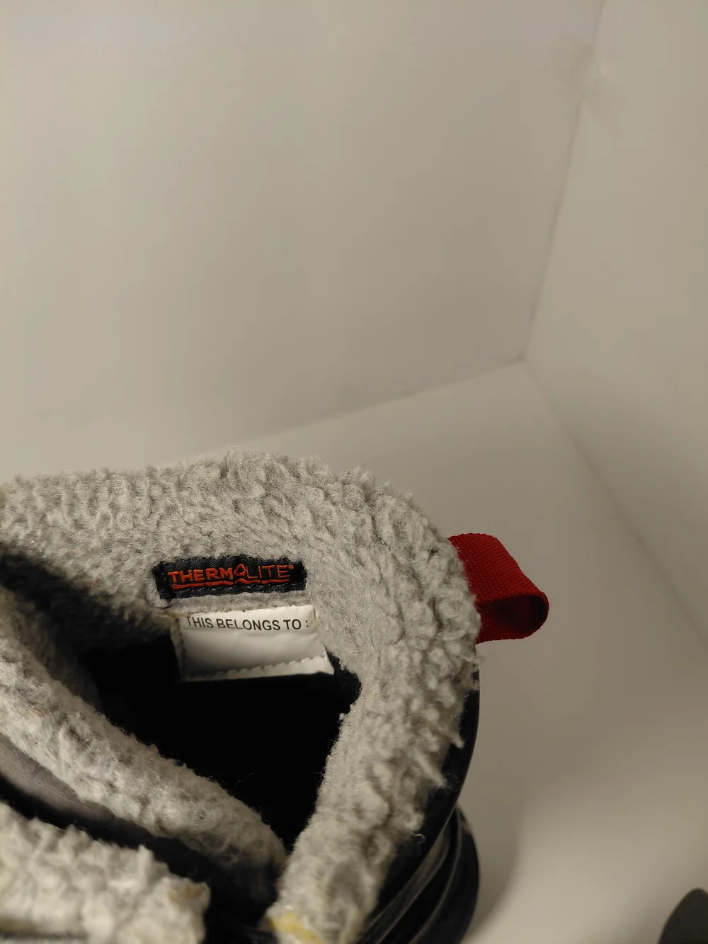 Kids Grey Winter Snow Boots with Sherpa Lining